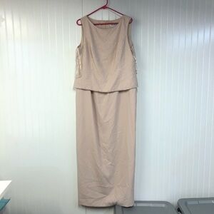 Karen Miller Elegant Pink Sleeveless Gown 16 Formal Vintage